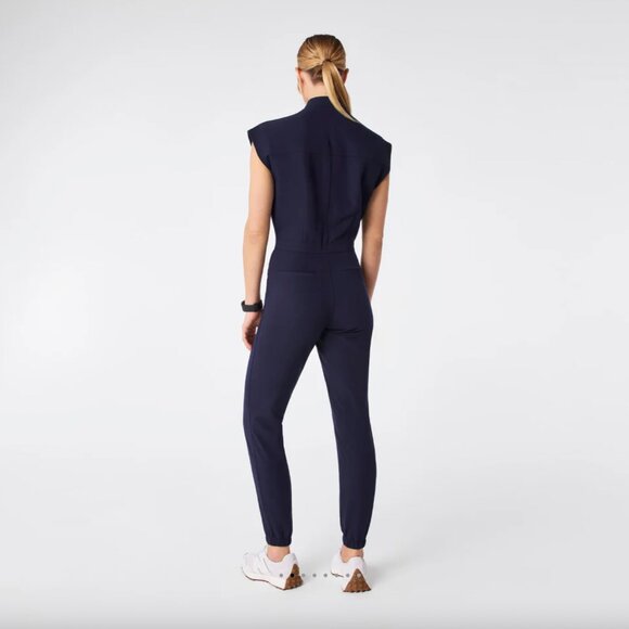 NWT FIGS Navy Blue Rafaela Cargo Jumpsuit Scrubs - Picture 3 of 15